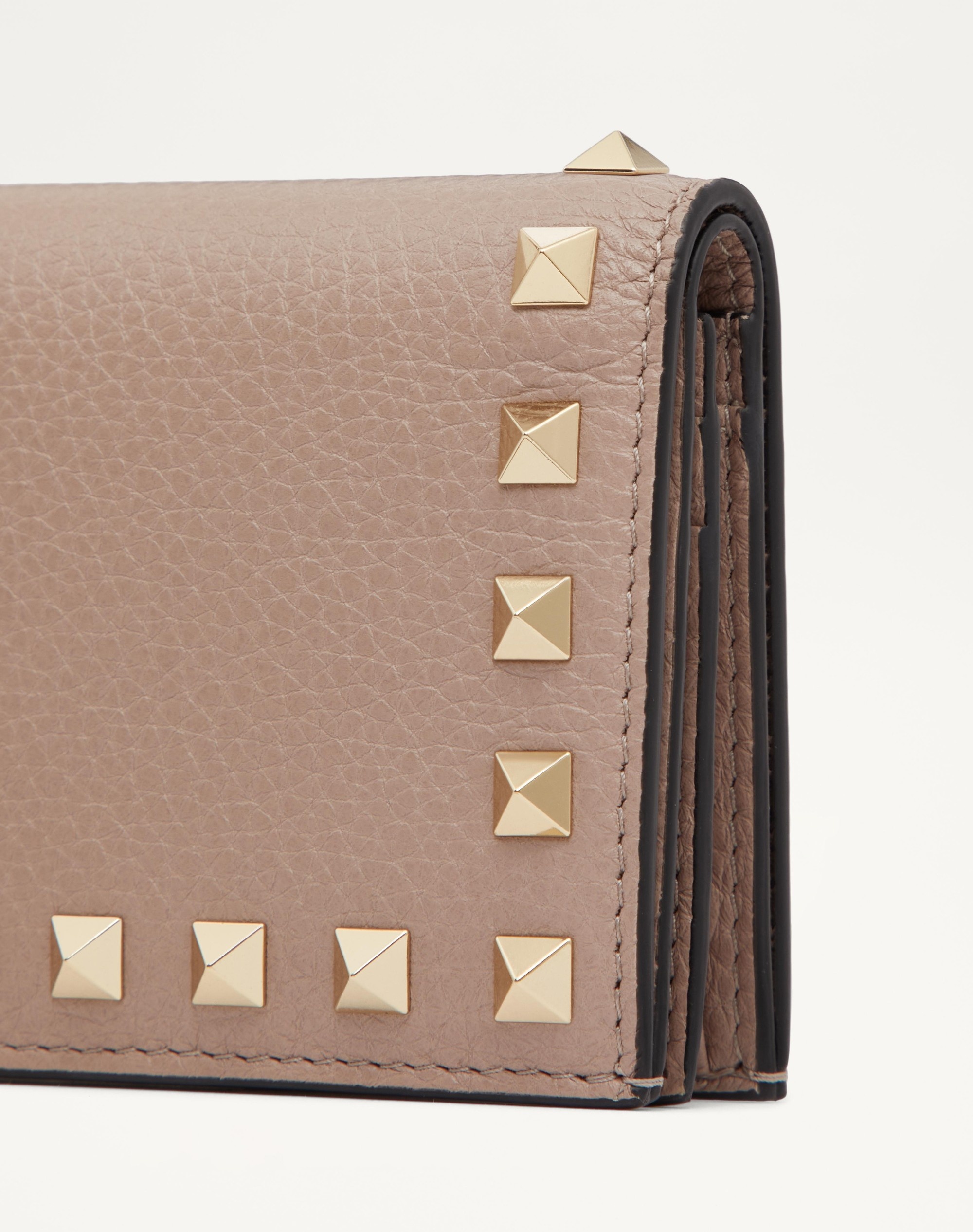 SMALL ROCKSTUD GRAINY CALFSKIN WALLET - 2