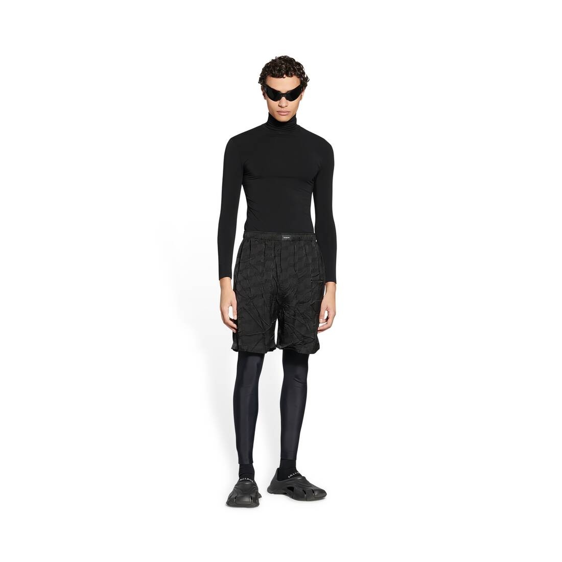 Men's Bb Monogram Pyjama Shorts  in Black - 2