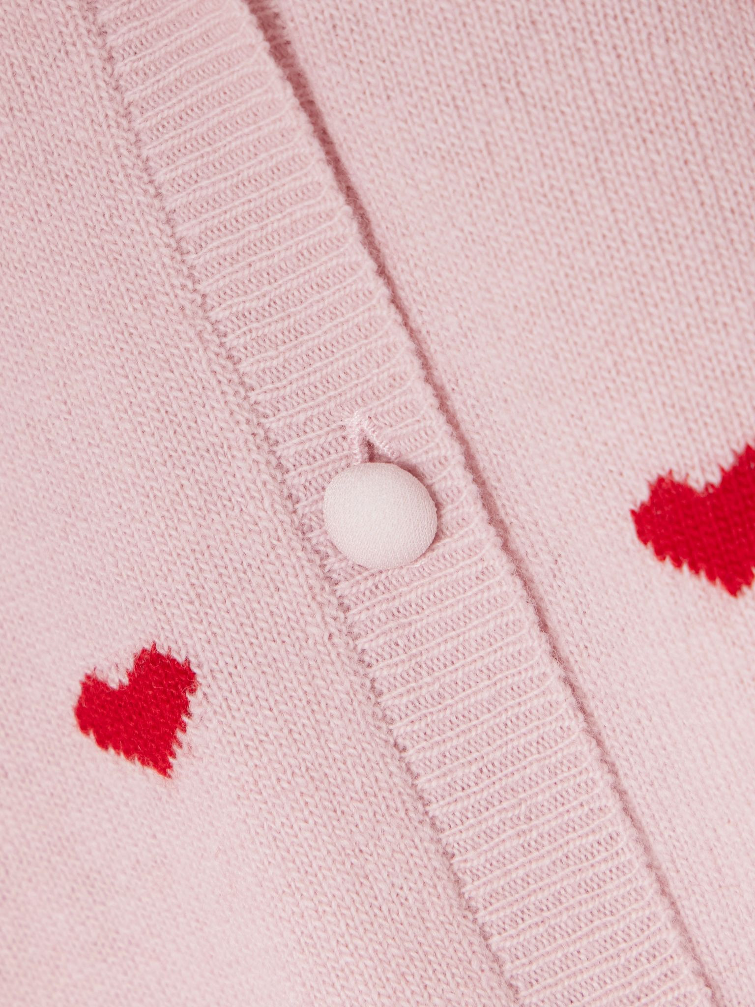 Intarsia wool cardigan Pink - 4