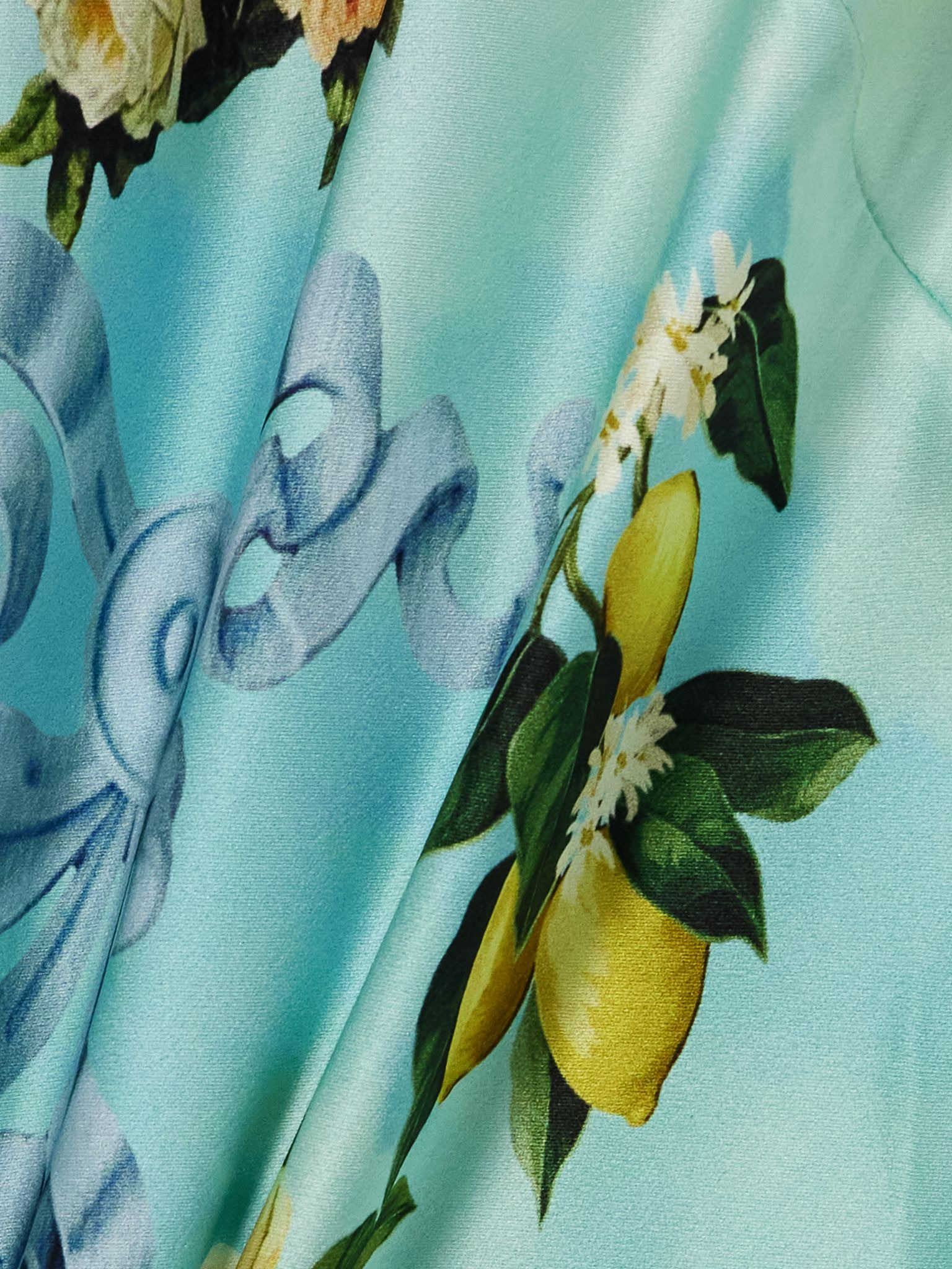 + The White Lotus crystal-embellished printed silk maxi dress Blue - 4
