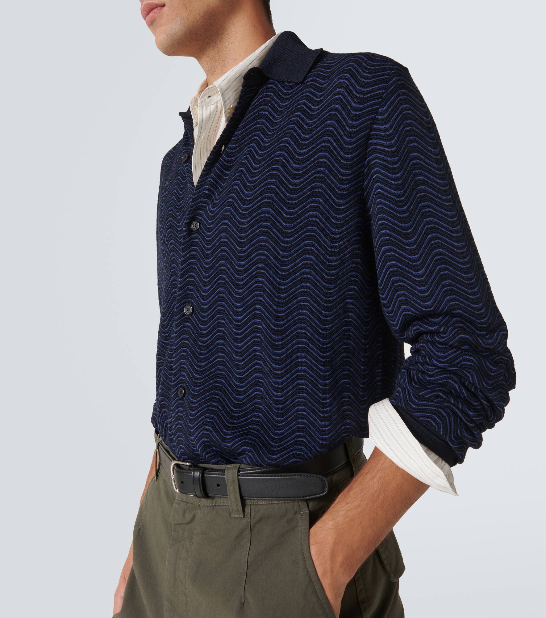 Jacquard wool-blend shirt - 5