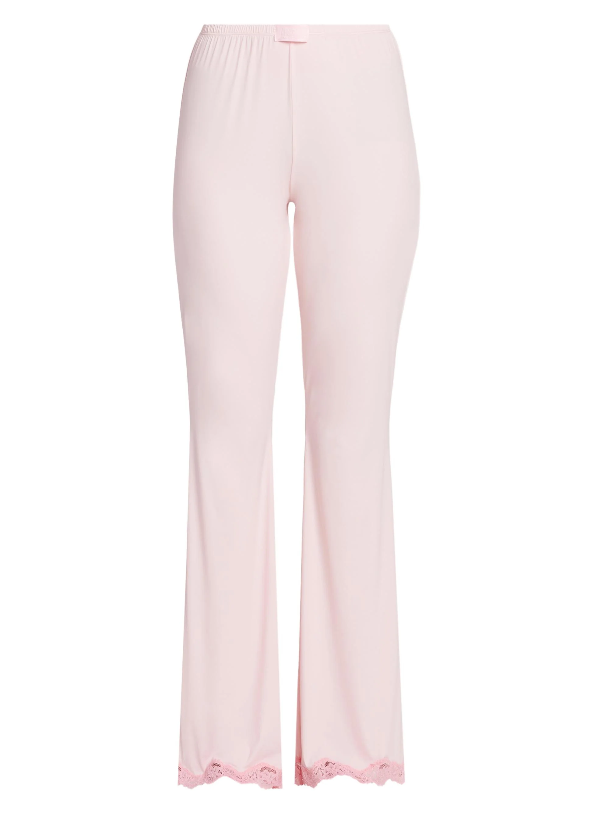 Women's Lace-Trim Microfiber Pajama Pants - Pink - 1