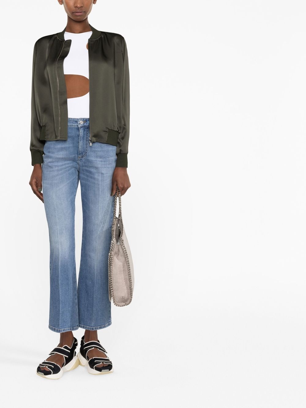high-waisted flared jeans - 2
