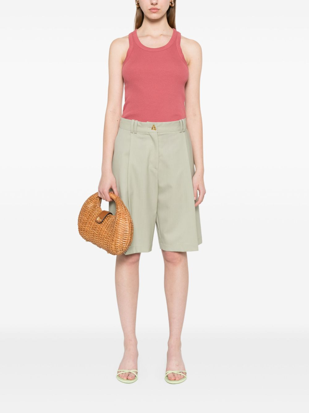 ribbed scoop-neck tank top - 2