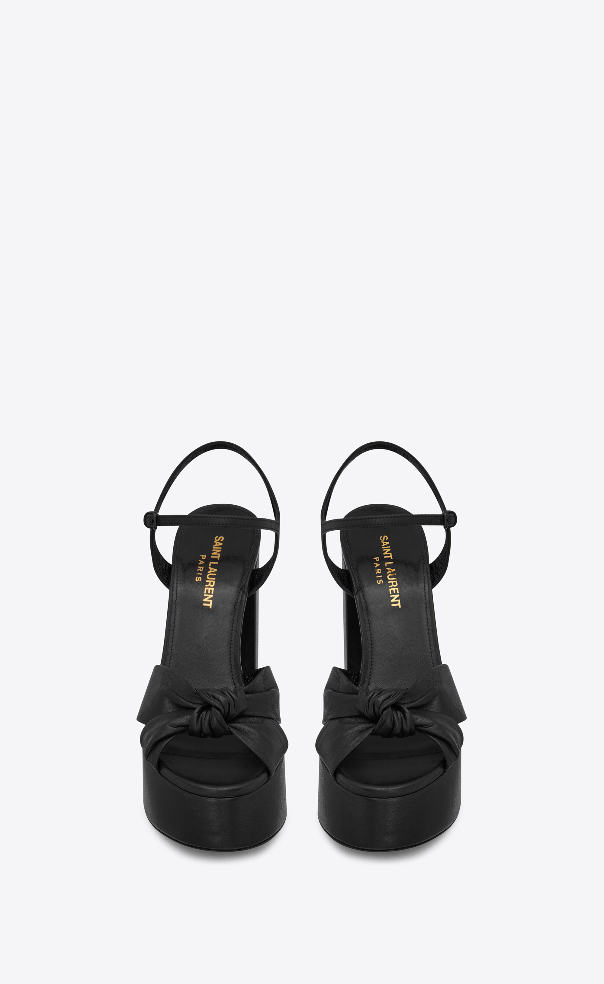 bianca platform sandals in smooth leather - 2