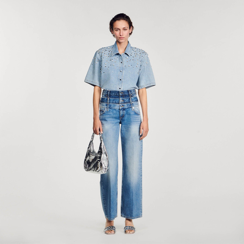 Sandro TRIPLE WAISTBAND JEANS outlook