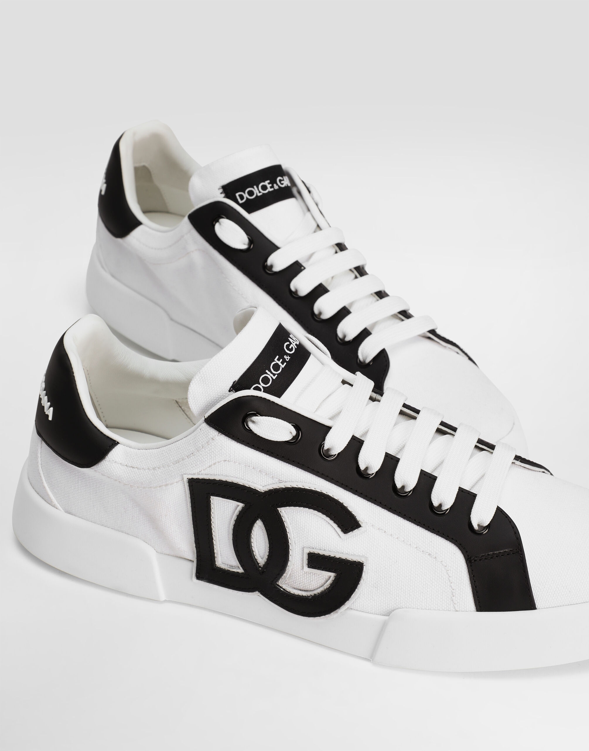 Portofino light strobel sneakers in canvas and calfskin - 4