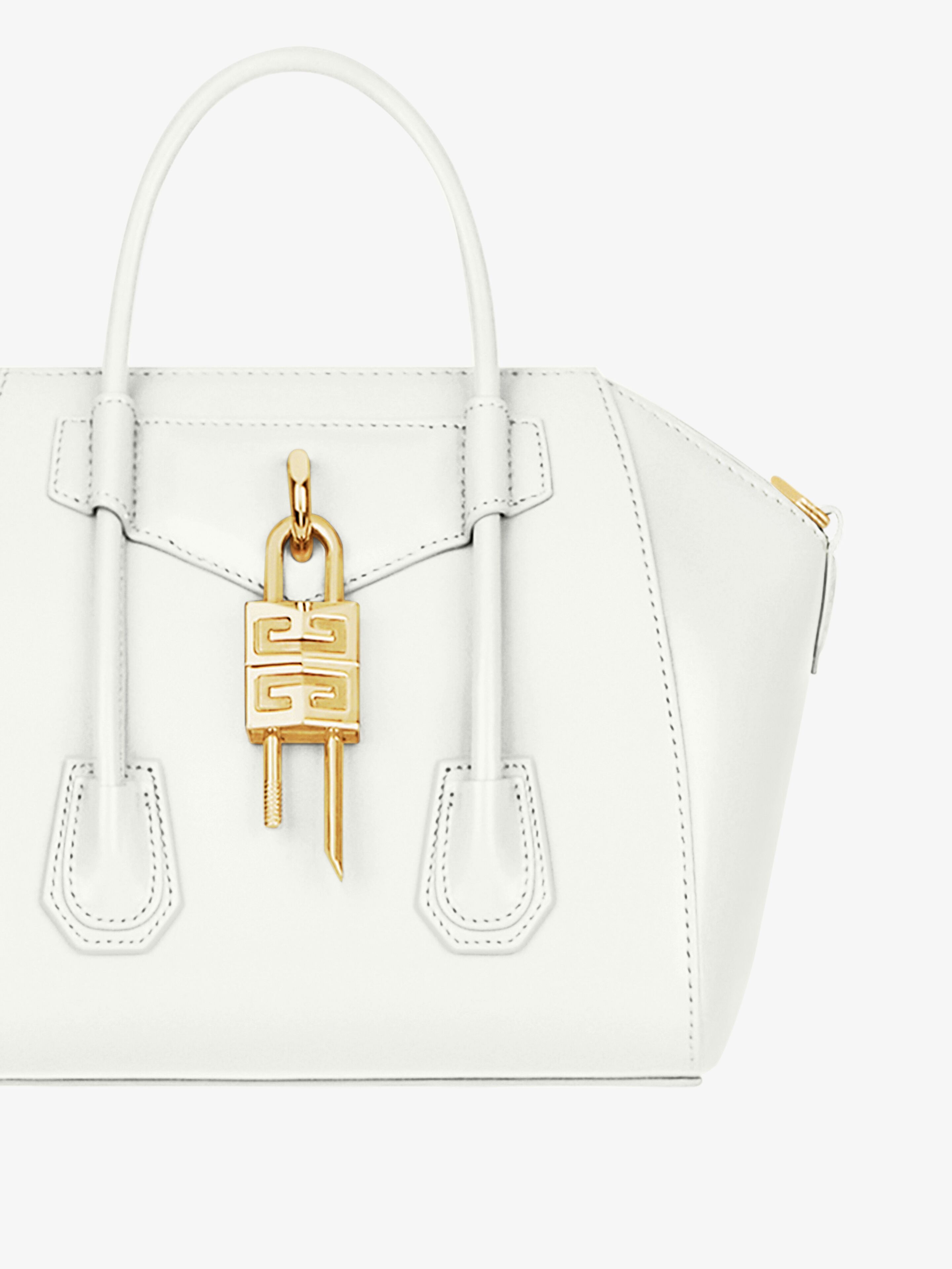 MINI ANTIGONA LOCK BAG IN BOX LEATHER - 5