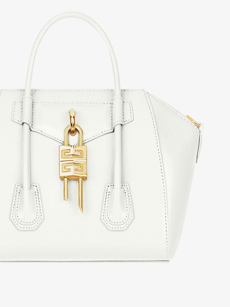 MINI ANTIGONA LOCK BAG IN BOX LEATHER 5