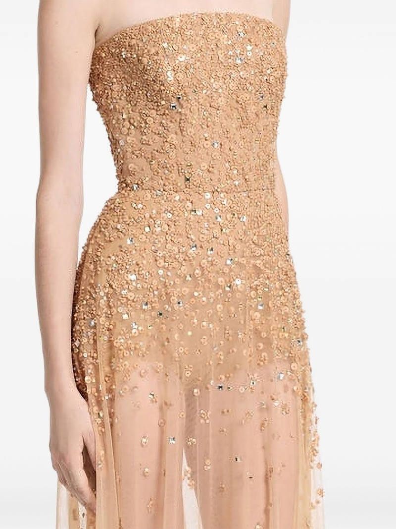 ELIE SAAB strapless beaded embroidered gown outlook