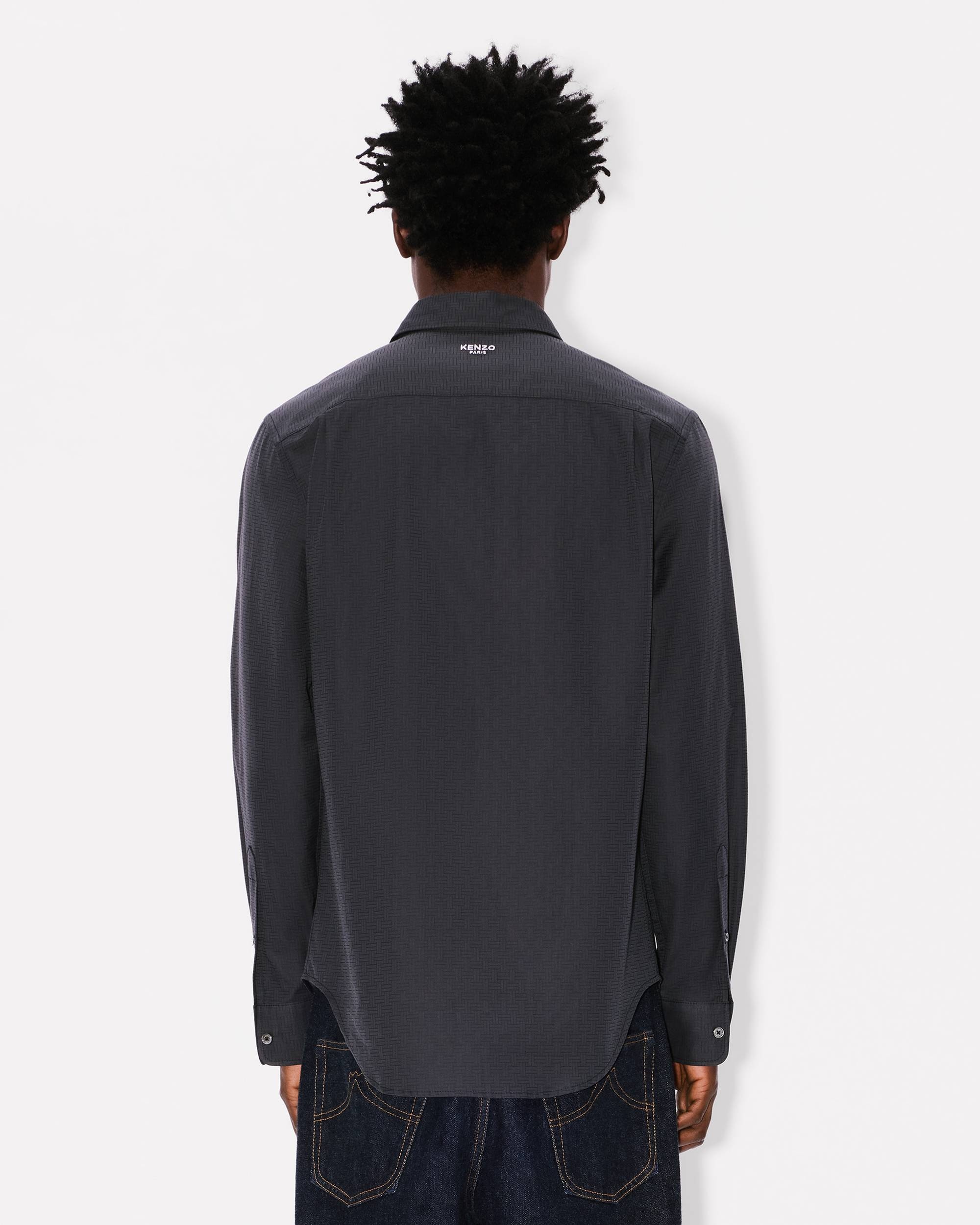 'KENZO Weave' slim shirt in cotton jacquard - 4