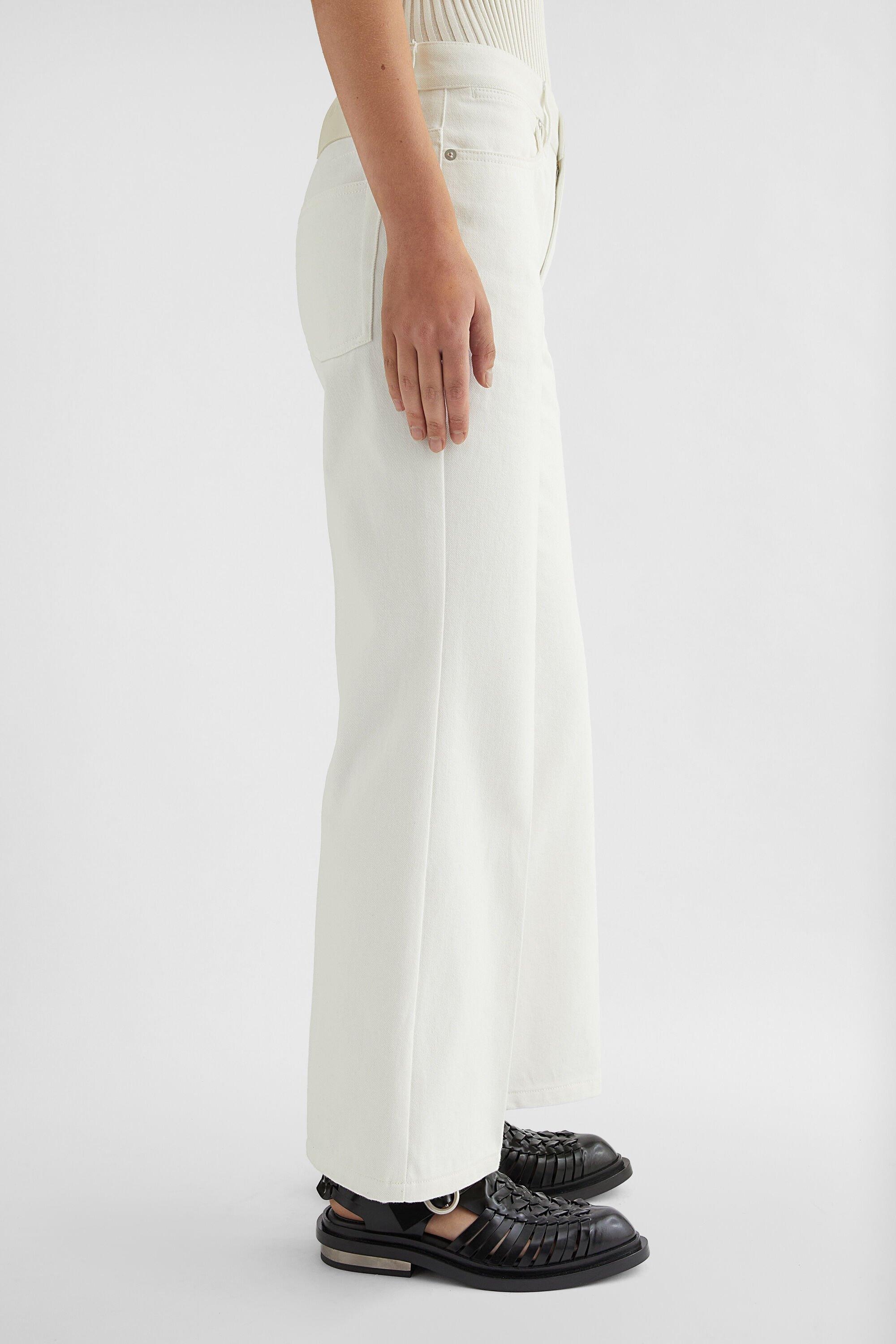 Flared Denim Trousers - 4