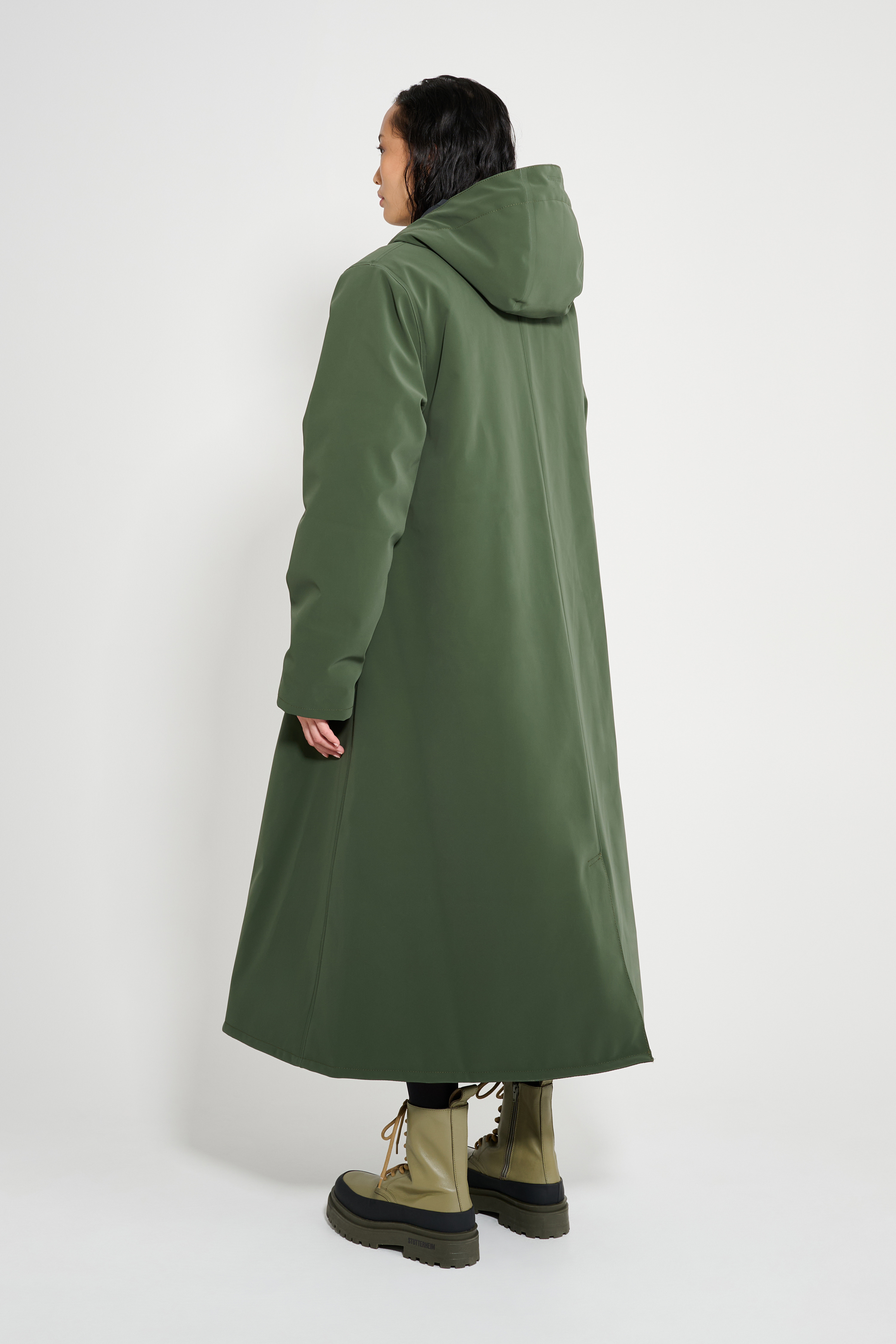 Mosebacke Long Matte Winter Coat Green - 4