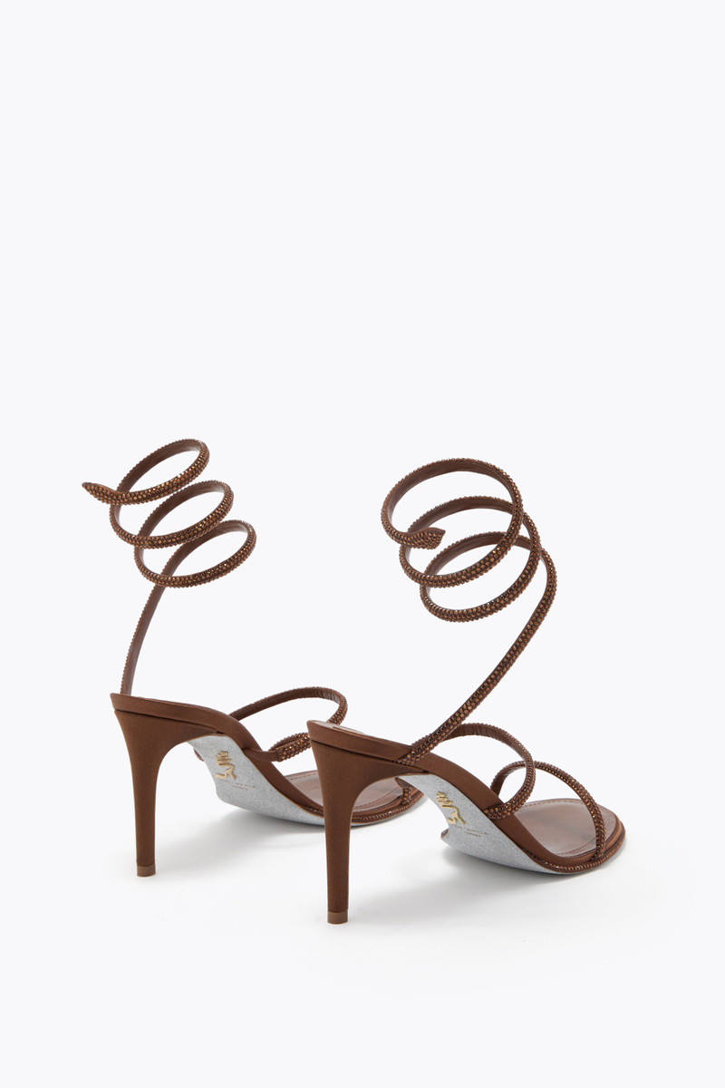 RENE CAOVILLA CLEO BROWN SANDAL 80 outlook
