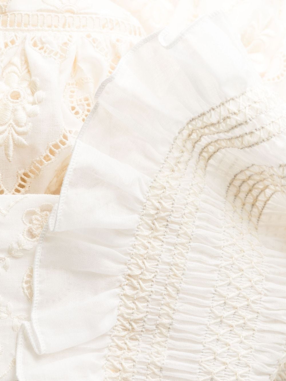 broderie anglaise cotton midi dress - 6