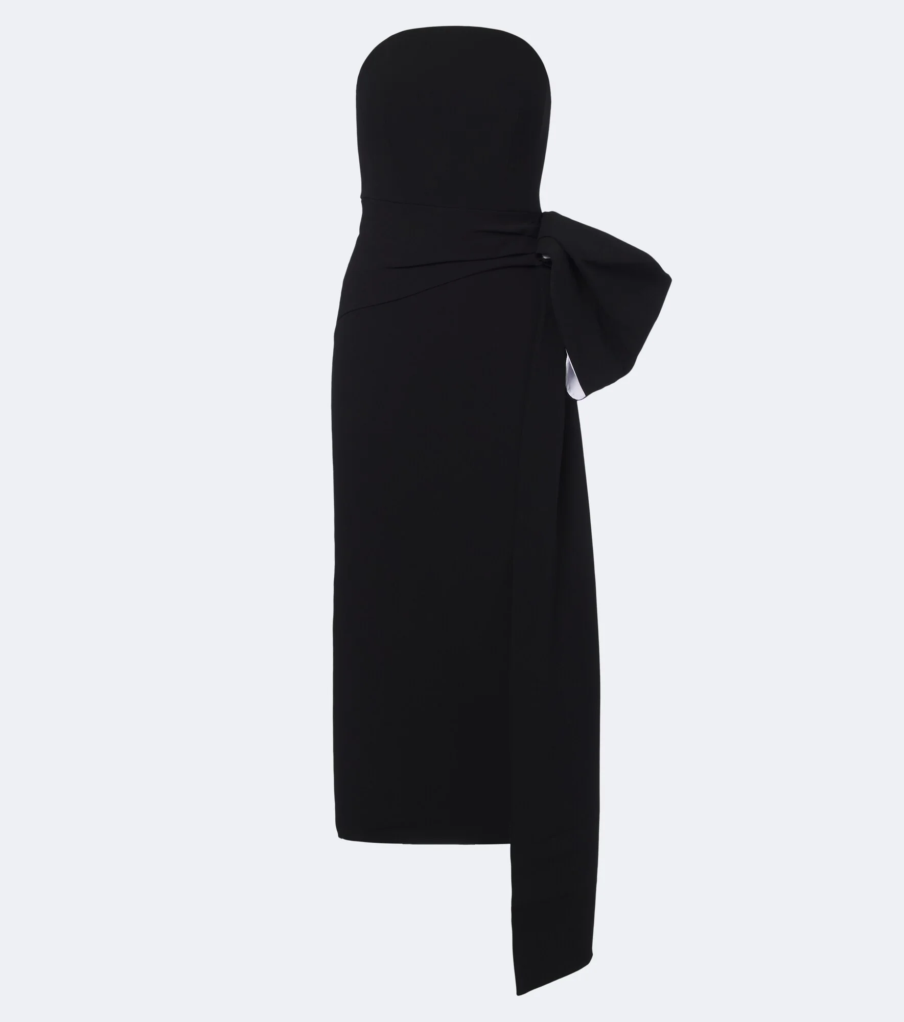 Draped strapless crêpe cocktail dress - 1