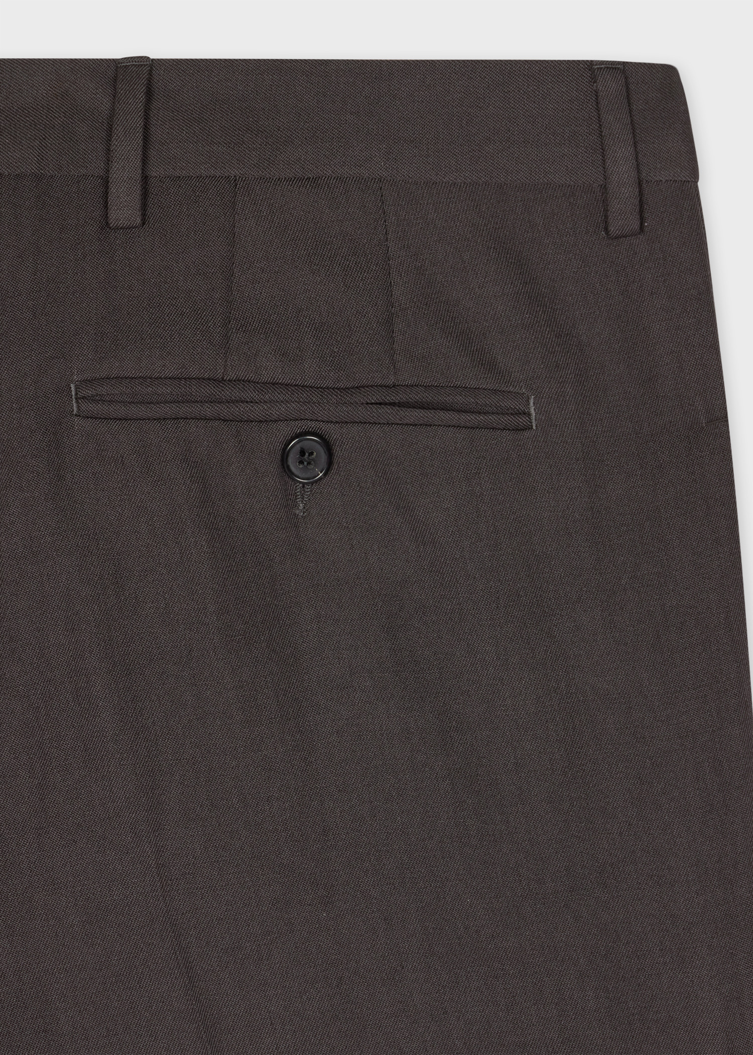 Straight-Fit Charcoal Wool Trousers - 2