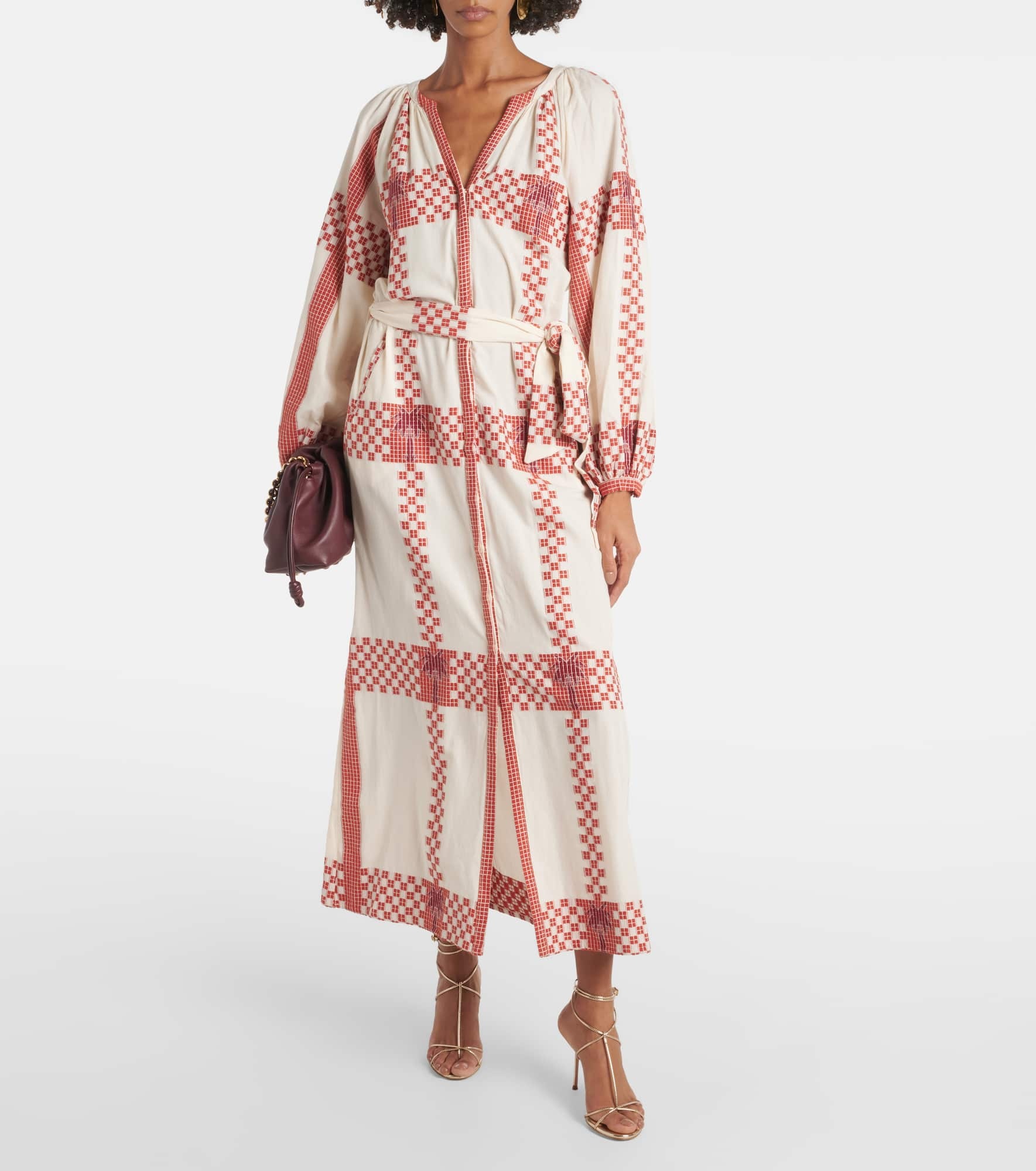Printed cotton midi dress - 2