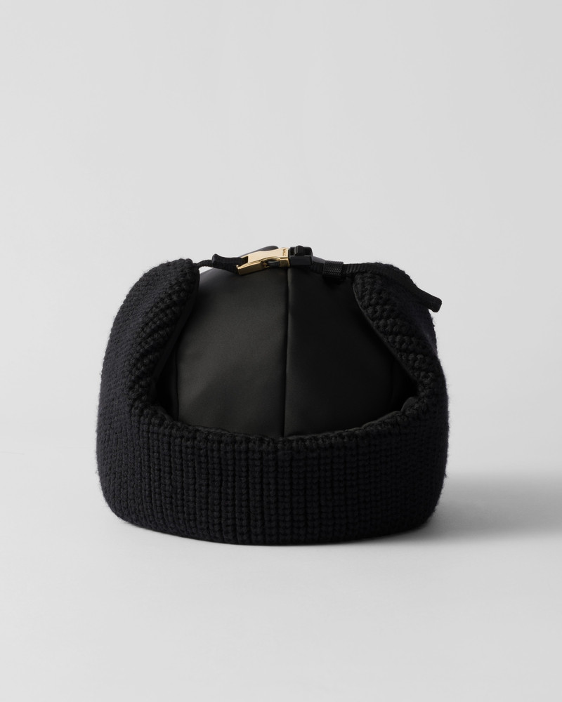Prada Re-Nylon and wool trapper hat outlook