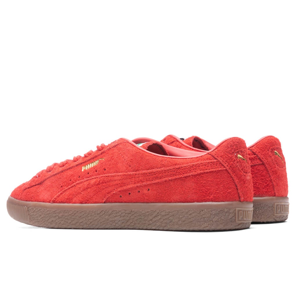 PUMA SUEDE VTG HAIRY SUEDE - RED - 3