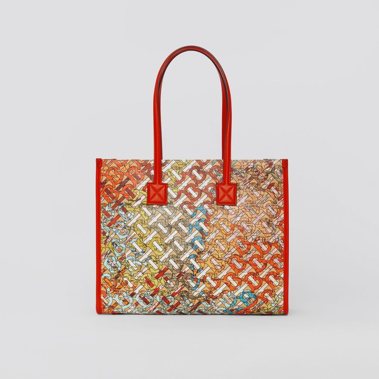 Small Monogram Map Print Leather Freya Tote 6