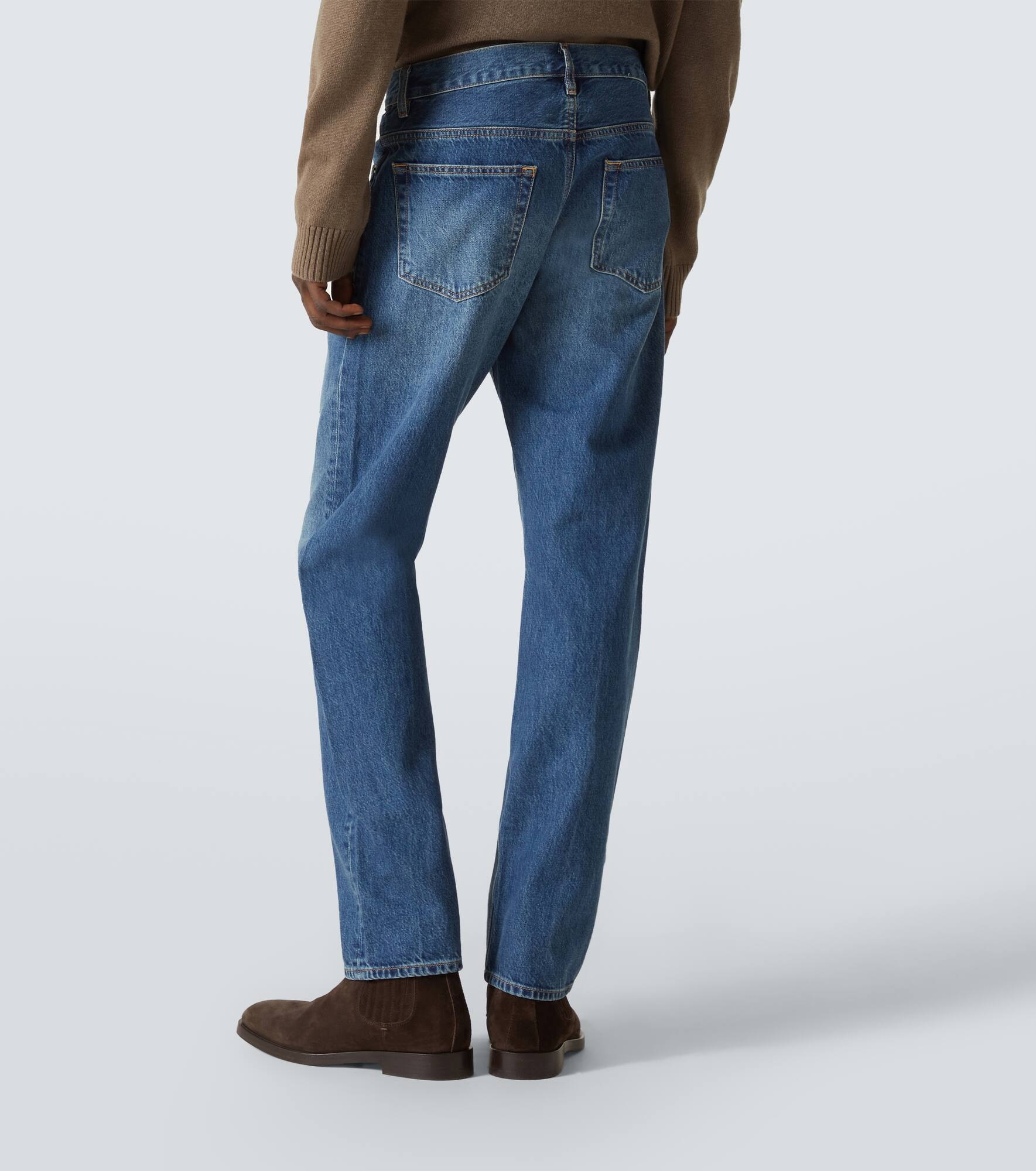 Mid-rise straight jeans - 4