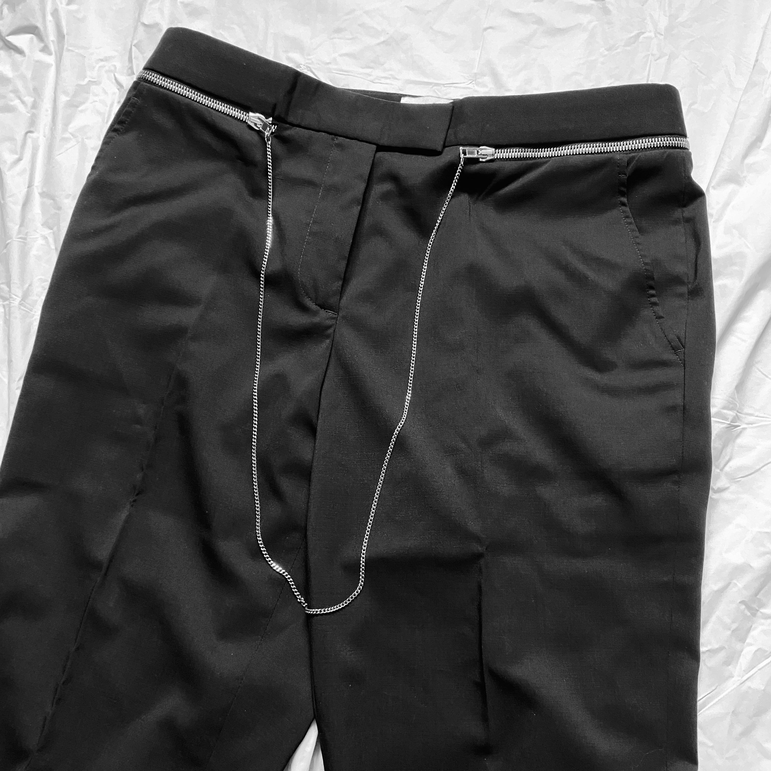 Jean paul gaultier bumster chain zipper pants  44 - 6