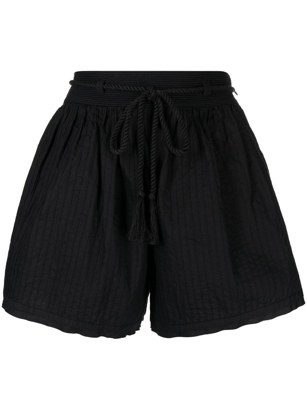 Rina high-waisted cotton shorts - 1