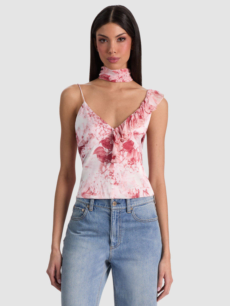 ZELDA RUFFLE TANK WITH SCARF 2