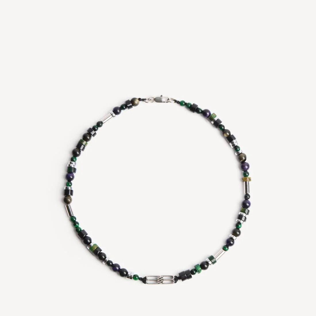 Men's Bb Icon Beads Necklace in Emerald - 1