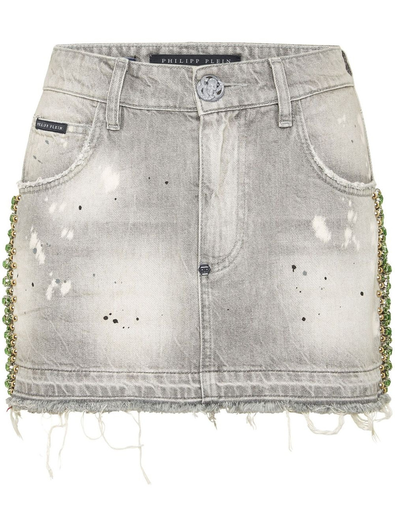 crystal-embellished mini skirt 1