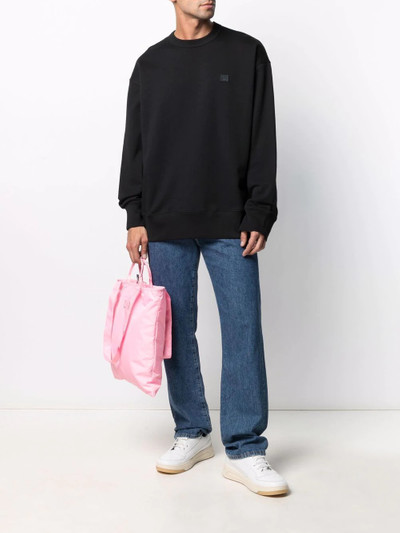 Acne Studios face-patch crew neck sweatshirt outlook