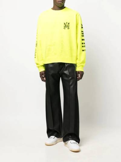 AMIRI army stencil crewneck sweatshirt outlook