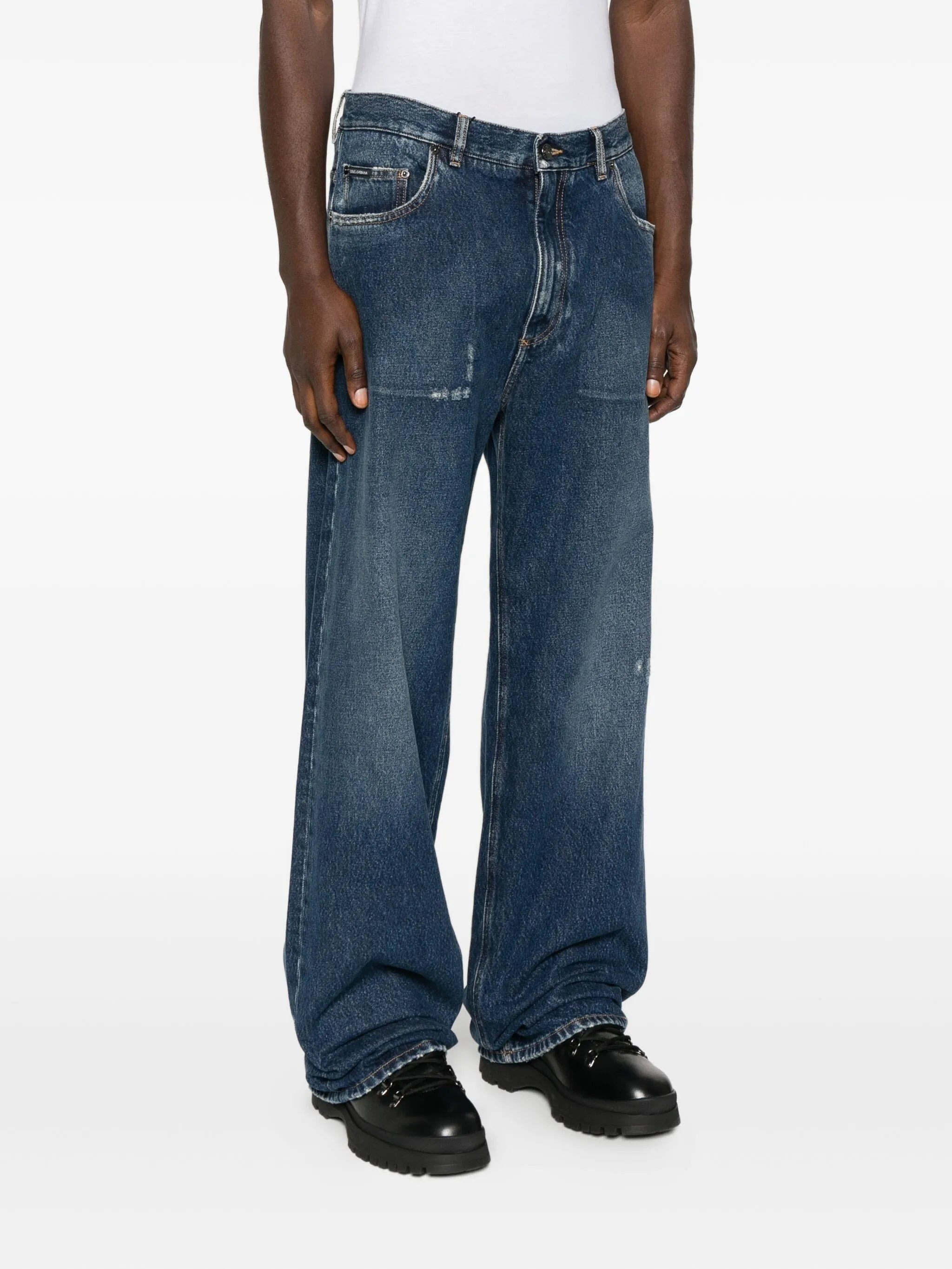 Dolce & Gabbana Distressed Straight-leg Jeans - 2