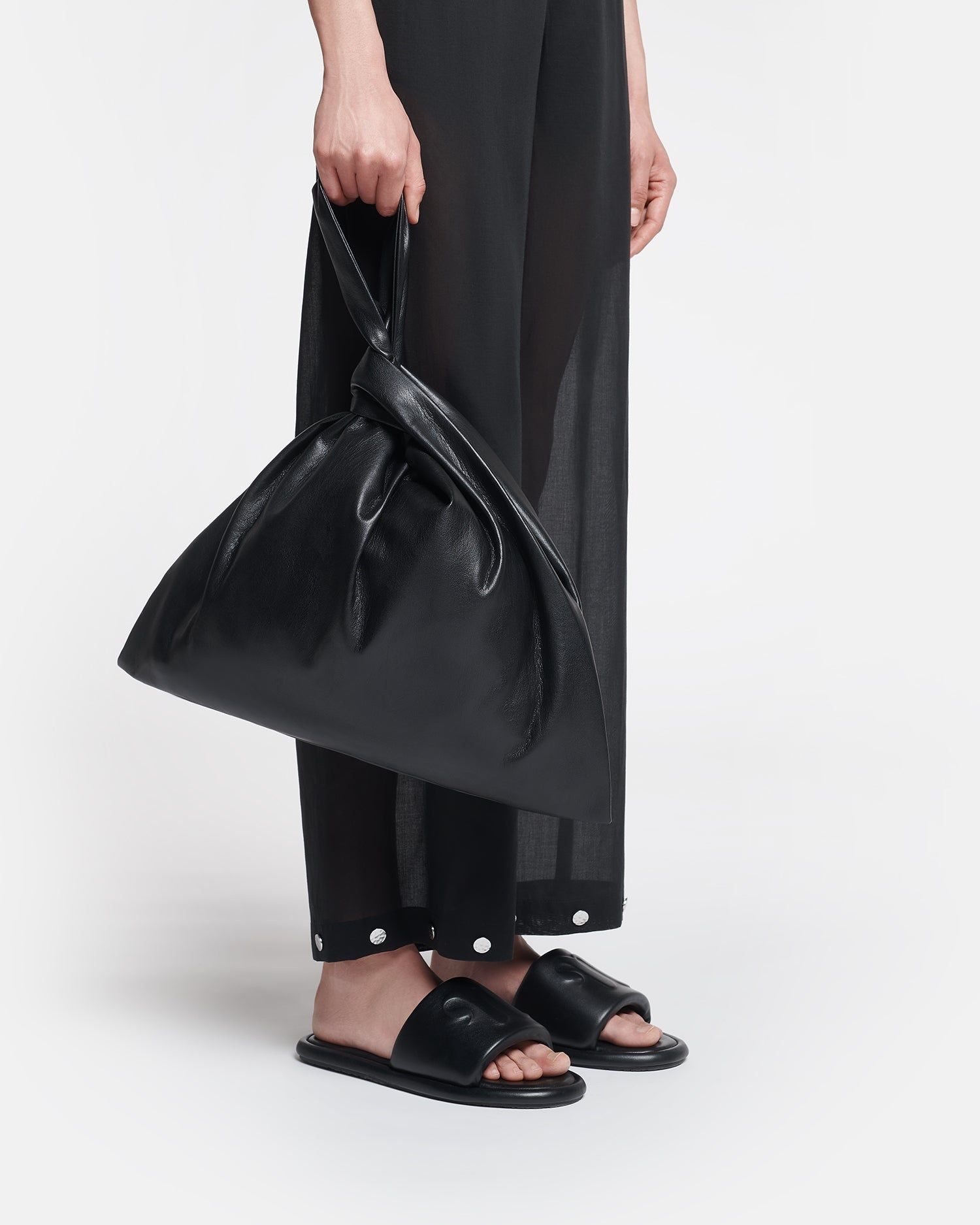 JEN LARGE - OKOBOR™ alt-leather large clutch bag - Black - 4