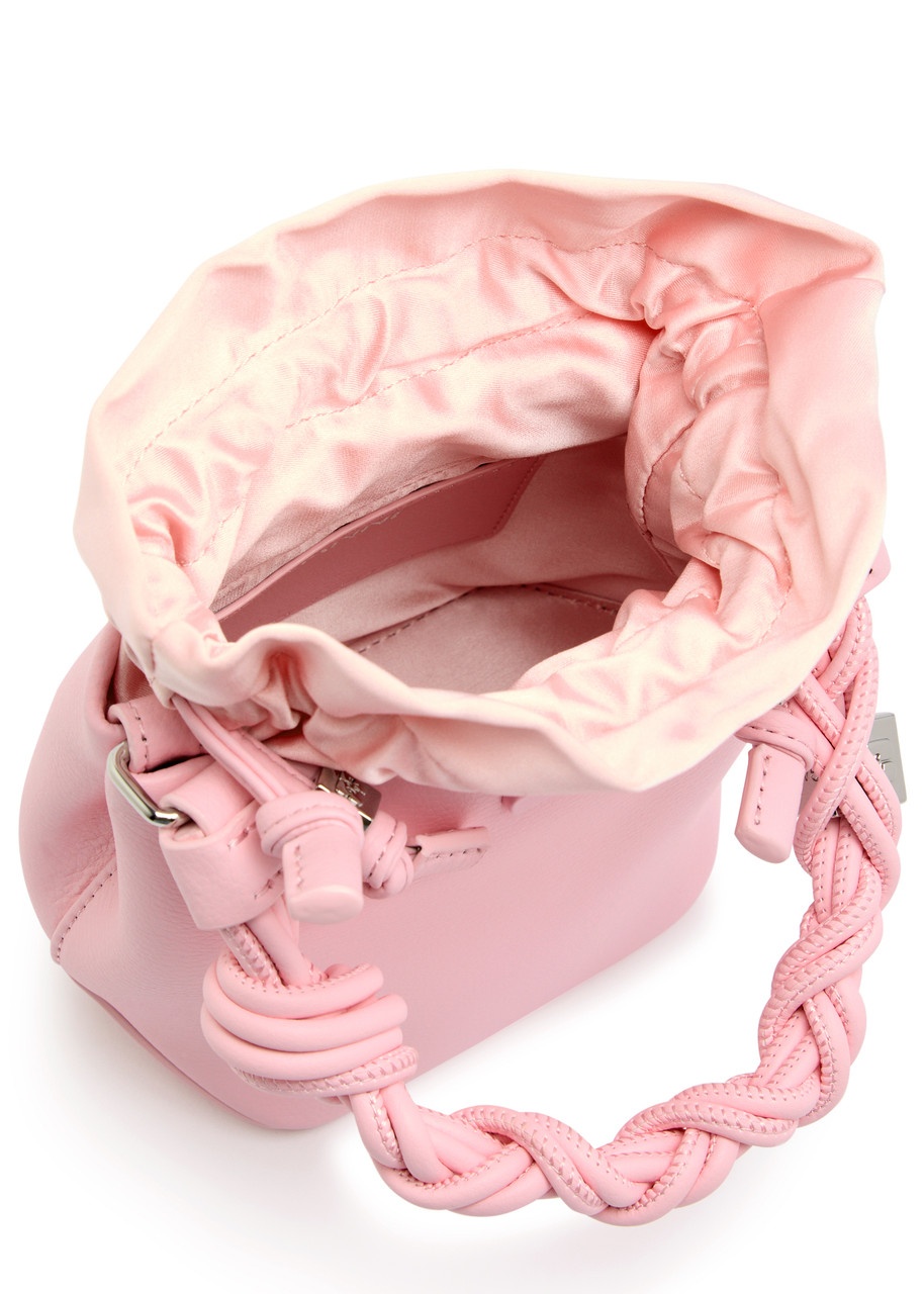 Ganni Bou Mini Grained Leather Bucket bag - 4