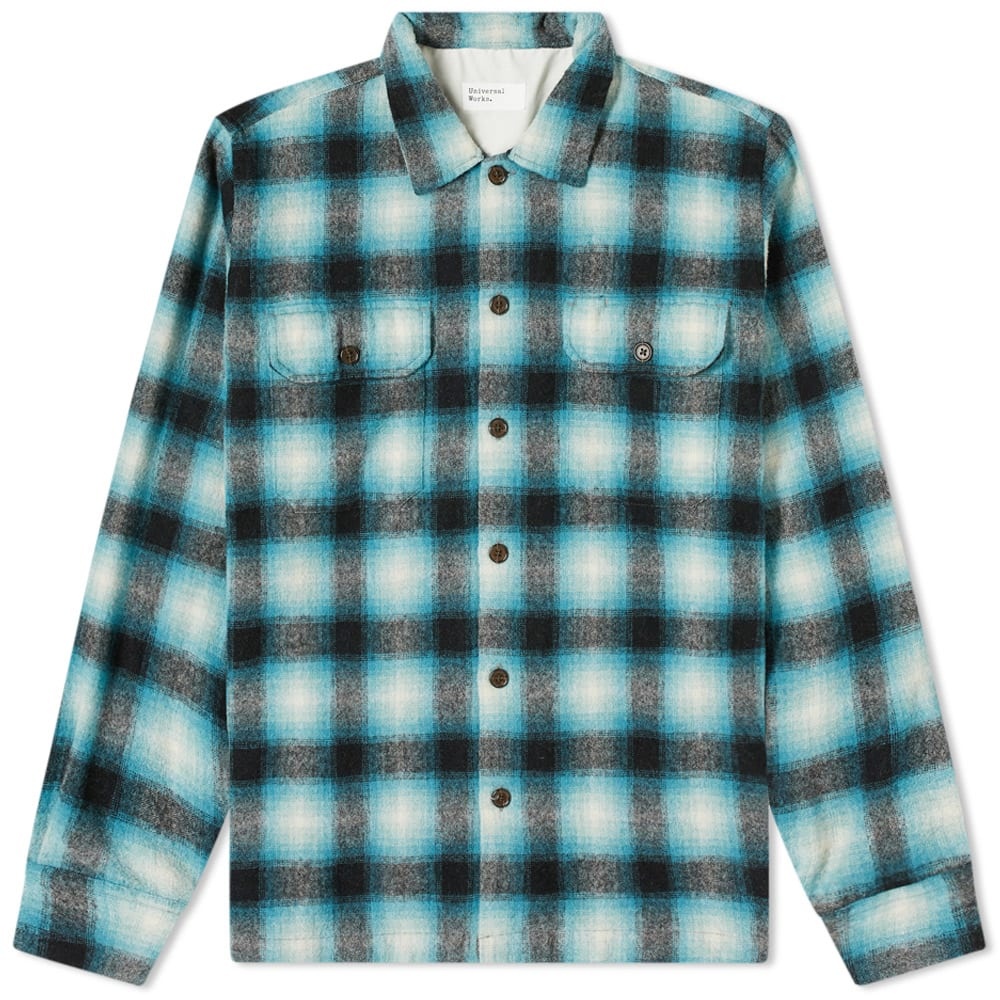 Universal Works Wool Plaid Utility Shirt - 1