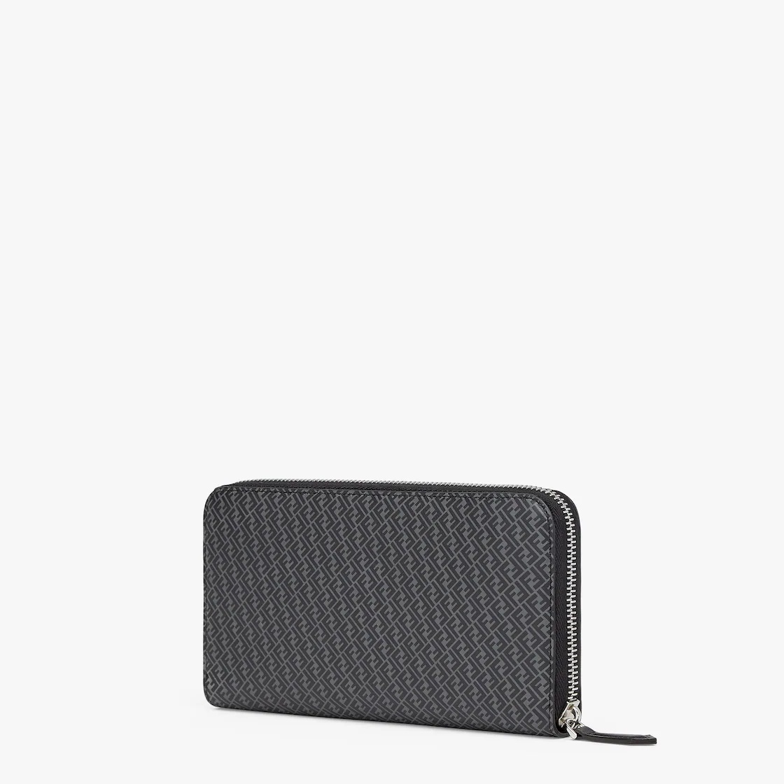 Wallet with zip. Organized into three gusseted compartments with eight card slots and a zip pocket.  - 2