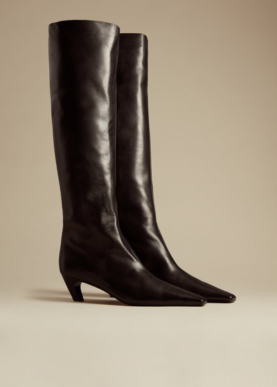 KHAITE The Davis Boot in Black Leather outlook