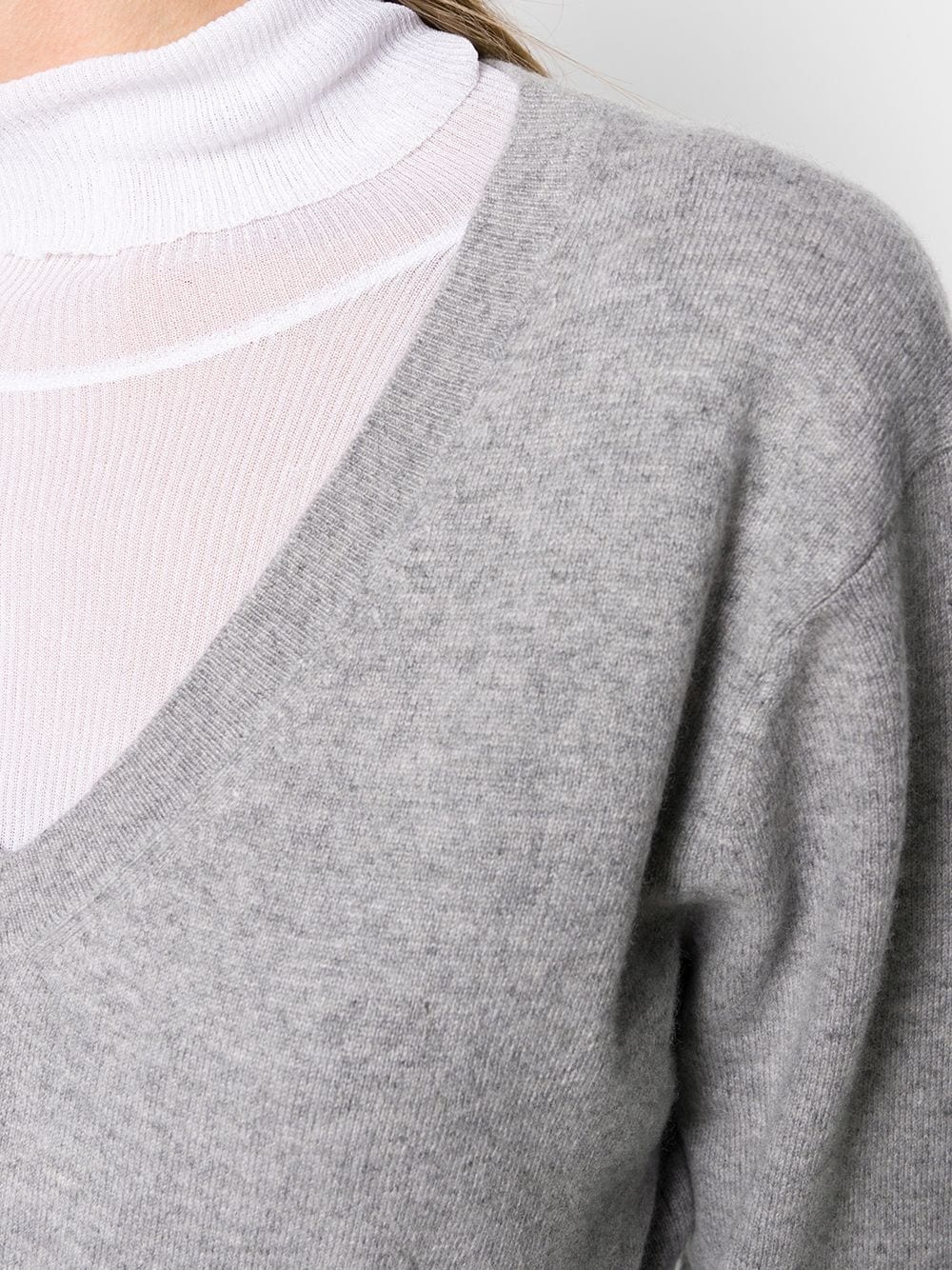 cashmere v-neck jumper - 5