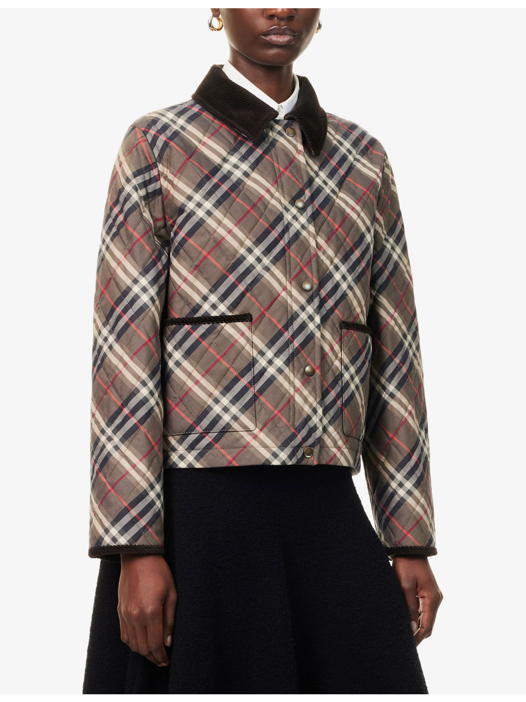 Check-Print Quilted Cotton Jacket - 3