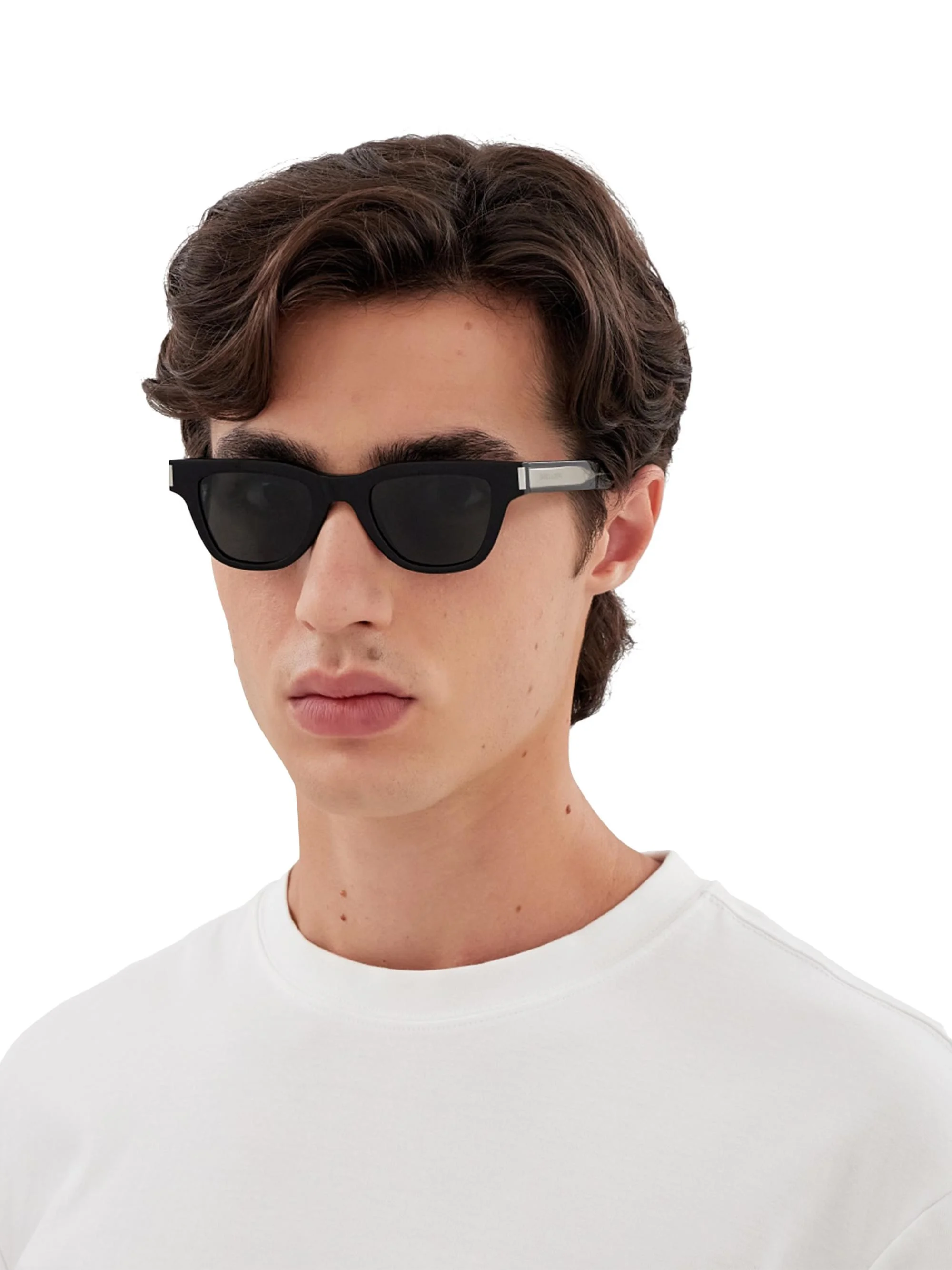 Men's Naked Wirecore Arrow 47MM Square Sunglasses - Black - 1