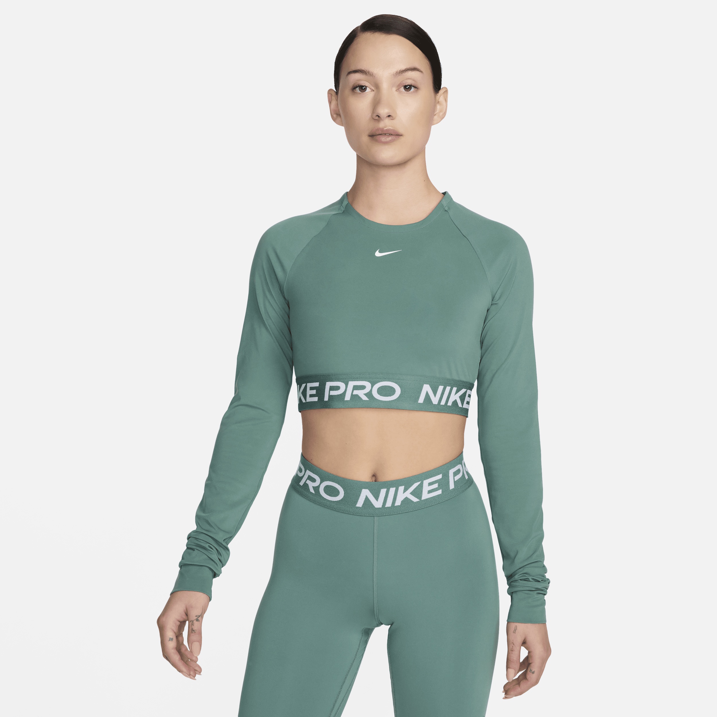 Nike Pro Women's Dri-FIT Cropped Long-Sleeve Top - 1