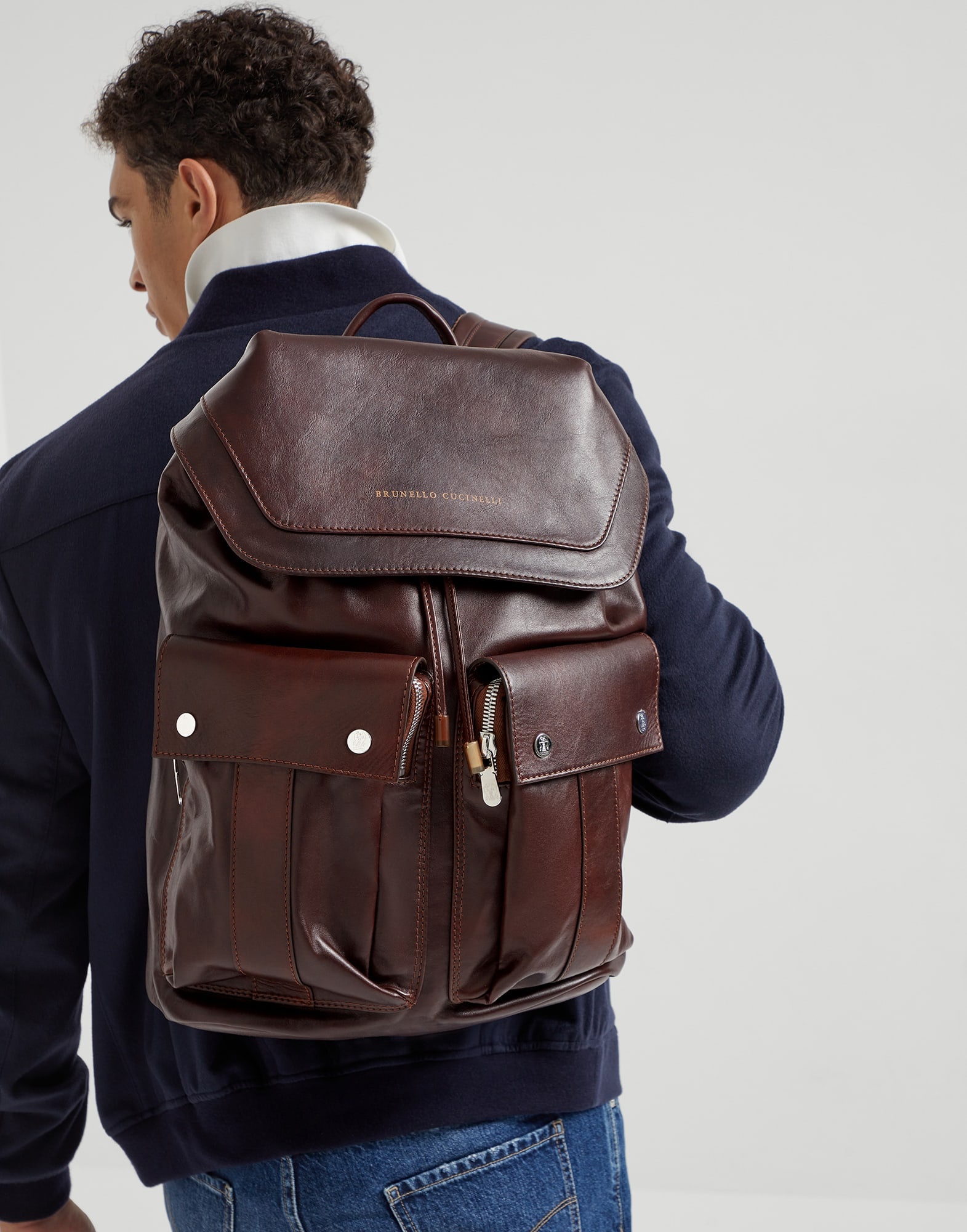 Calfskin leisure backpack - 4