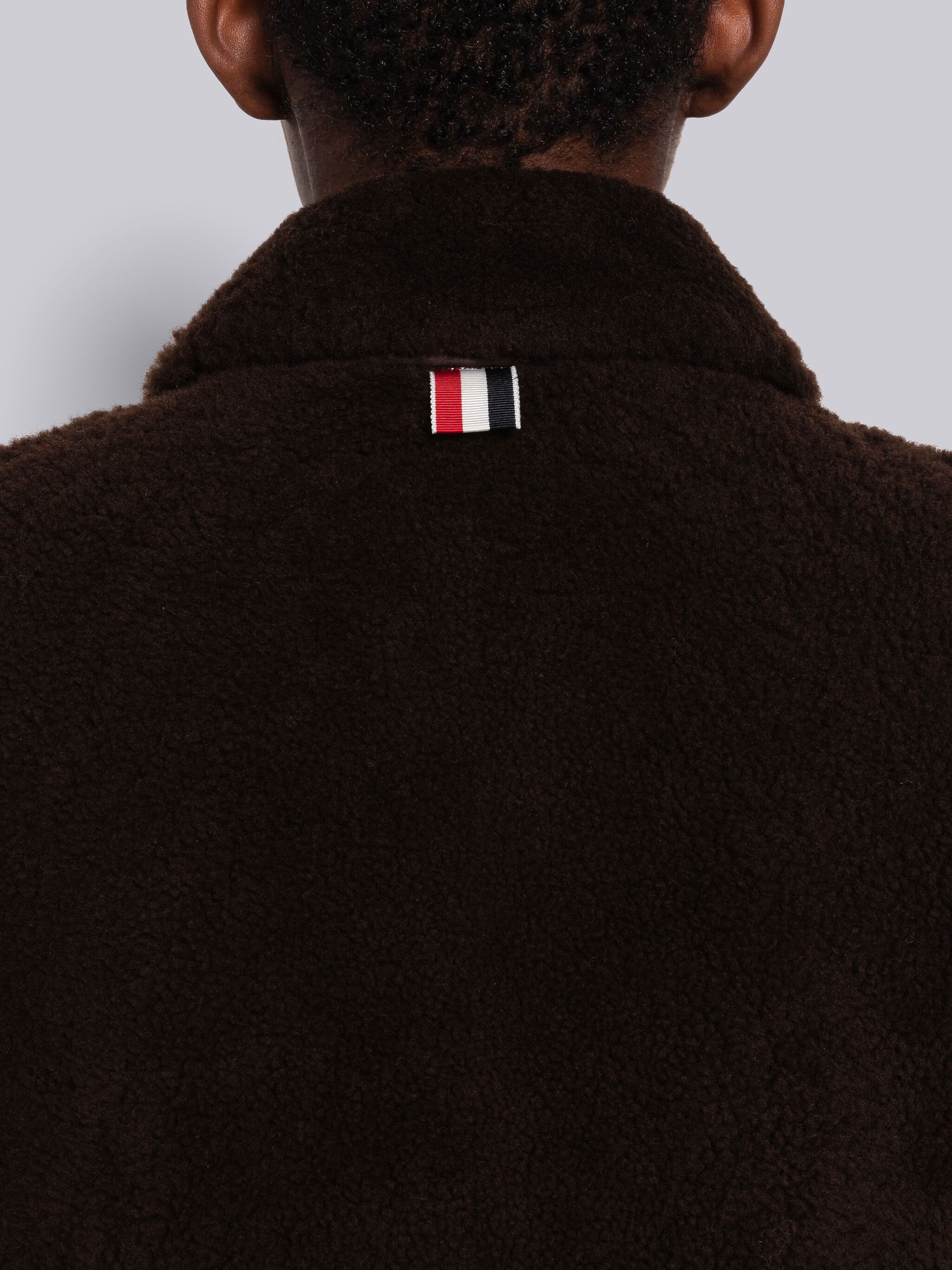 Dyed Shearling Elongated Bal Collar Overcoat - 5
