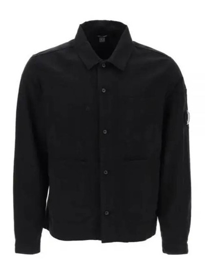 C.P. Company Cotton Linen Over Long Sleeve Shirt Black outlook