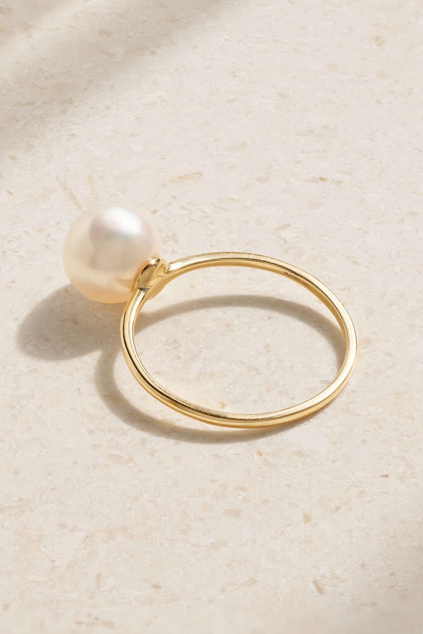 Pearl Dot 14-karat gold pearl ring - 3