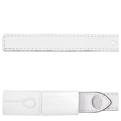 Longchamp Roseau Essential Ladies' belt White - Leather outlook