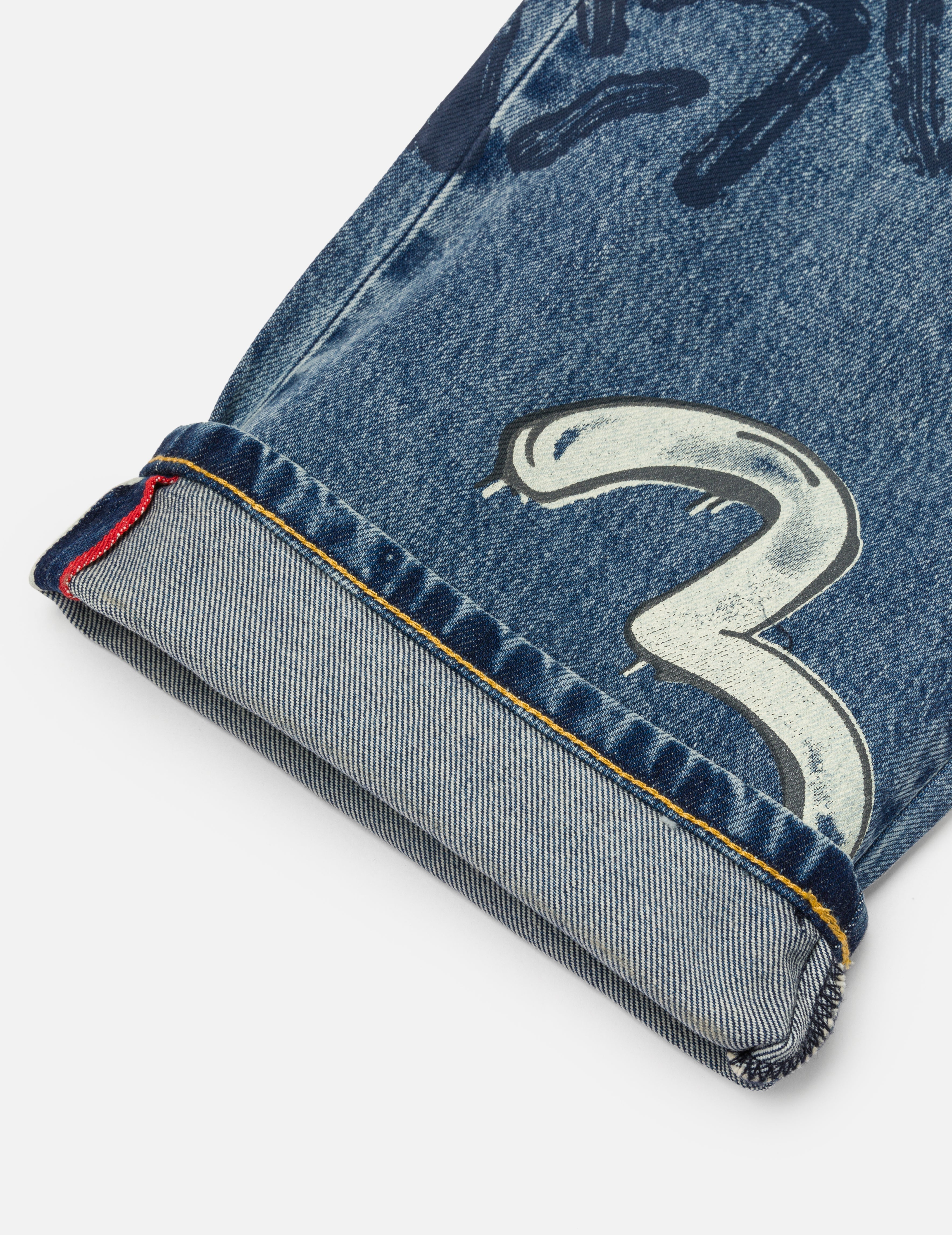 Graffiti Prints Regular Fit Jeans #2000 - 7