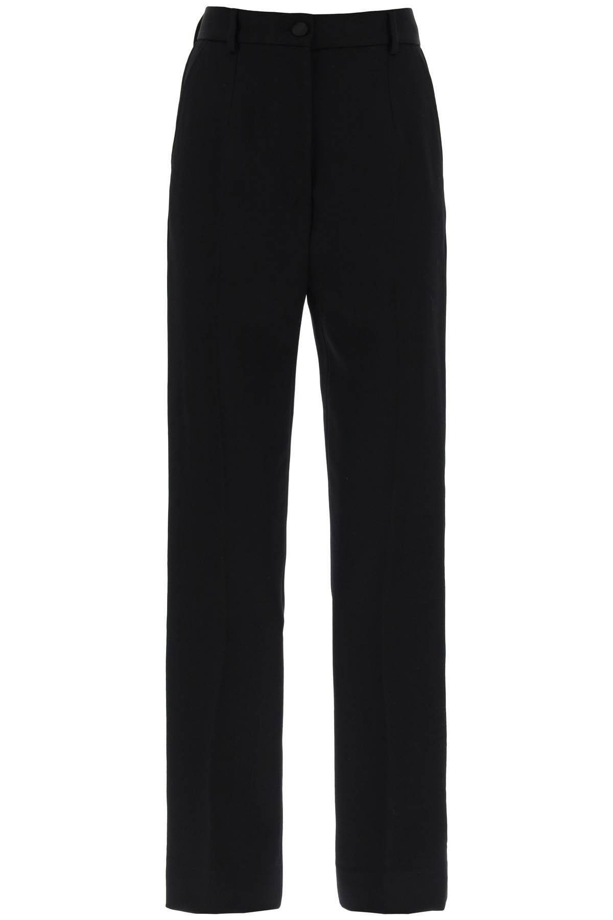 WOOL GABARDINE CIGARETTE PANTS. - 1